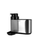 Organizer per lavello 2 in 1 in acciaio inossidabile e plastica - 16x13x18cm