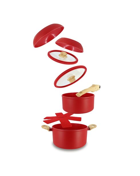 Set 8 pièces super ball colorama en aluminium recyclé rouge - 385 x 260 x 190 cm