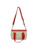 Colorama isolierte Lunchbox-Tasche aus beigem und rotem Stoff, 5 l