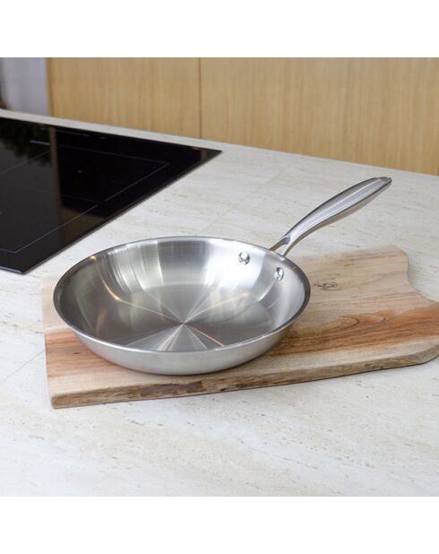 Trinox Bratpfanne aus Edelstahl - D.24cm