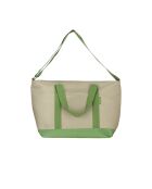 Colorama isolierte Lunch-Tragetasche aus beigefarbenem und grünem Stoff — 26 l