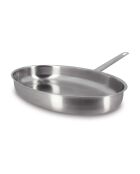 Poêle à poisson professionnel en acier inox induction - D.37.5cm