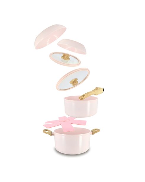 Set 8 pièces super ball colorama en aluminium recyclé rose - 390 x 260 x 190 cm