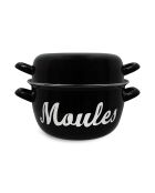 Mosselpot met zwart schrift - 2,7 L