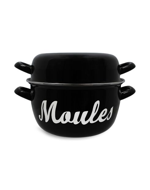 Mosselpot met zwart schrift - 2,7 L