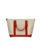 Colorama geïsoleerde lunchtas in beige en rode stof - 26l