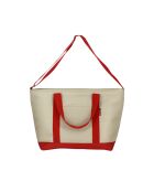 Colorama geïsoleerde lunchtas in beige en rode stof - 26l