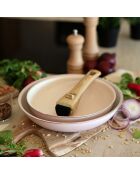 Set van 2 colorama aluminium braadpannen met roze handvat - 22/26cm