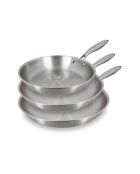 Set mit 3 Trinox-Bratpfannen aus Edelstahl, 24/28/30 cm