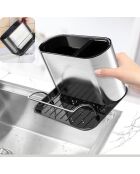 Organizador de acero inoxidable y plástico - 18 x 12 x 13 cm