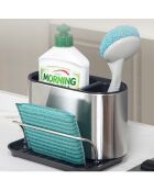 Organizador de acero inoxidable y plástico - 18 x 12 x 13 cm