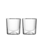 Lot de 2 verres thermo double paroi transparents - 9,3x8,5 cm