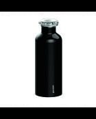 Schwarze isolierte Reiseflasche - 21,2 x 7,3 cm