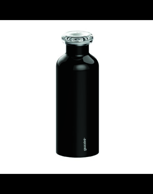 Schwarze isolierte Reiseflasche - 21,2 x 7,3 cm