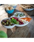 Plat à hors-d'oeuvre Tierra blanc laiteux - 5,2x29,5 cm