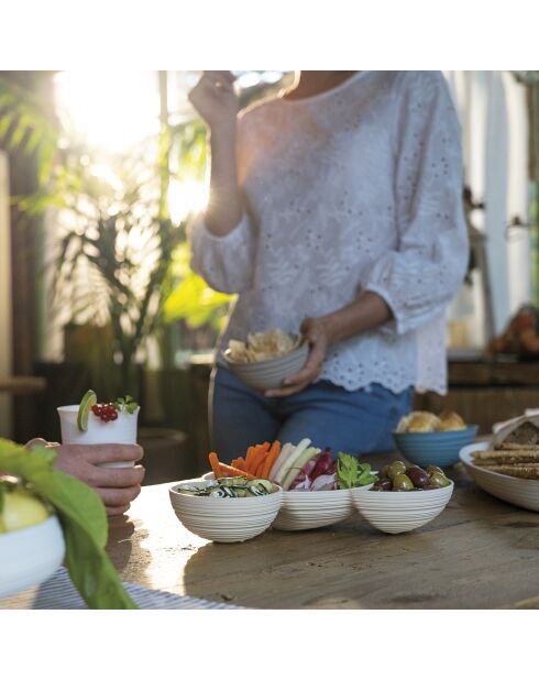 Plat à hors-d'oeuvre Tierra blanc laiteux - 5,2x29,5 cm