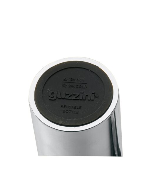 Bouteille isotherme de voyage chrome - 21,2x7,3 cm