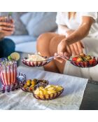 Set mit 2 türkisfarbenen Vorspeisen - 31x22,5 cm