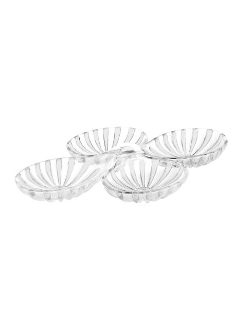 Ensemble de 2 plats hors d'oeuvres nacre - 31x22,5 cm