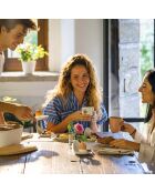 Set van 2 melkwitte eierdopjes - 7,3x12 cm