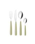 Juego de cubiertos Pop de 24 piezas, color verde claro