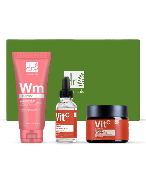 Coffret cadeau de soins anti-âge à la vitamine C - 3pièces