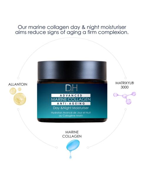 Crème hydratante jour et nuit au collagène marin - 60 ml