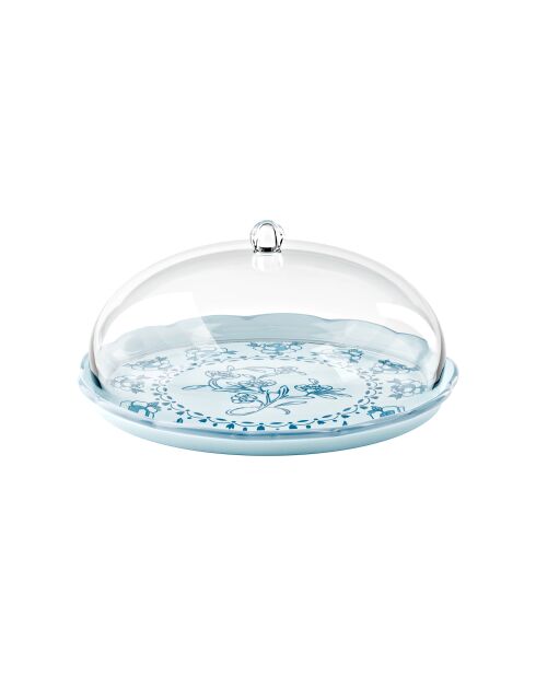 Plateau à gateau Josephine bleu clair poudré - 16x30,4 cm