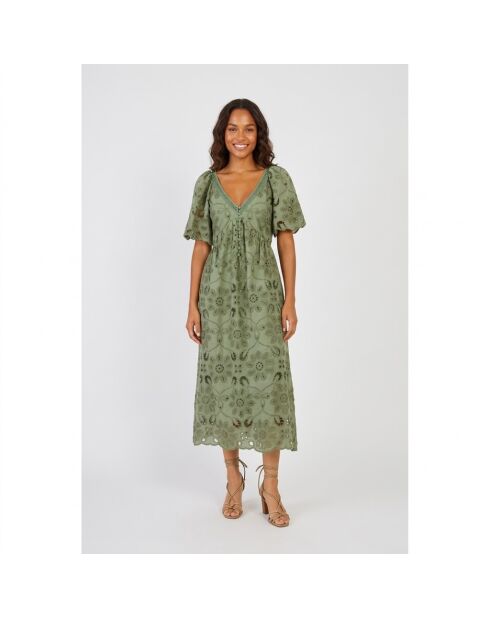 Khakifarbenes Calypso-Kleid