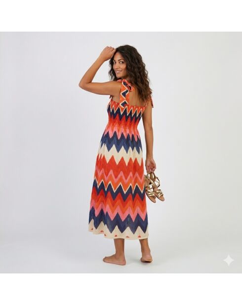 Robe en coton Petale rouge