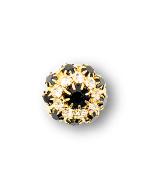 Clips met 2 knopen c4 #102 zwart/goud