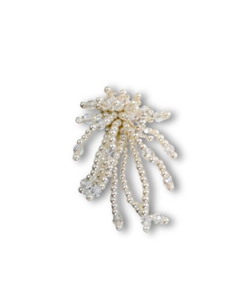 2 Clips bouton c4 #105 perles