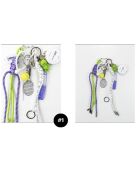 Colgante de bolso C1 #1, color malva