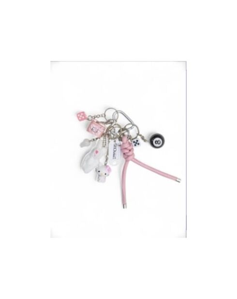 C2 #3 pinker Taschenanhänger