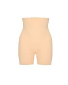 Beigefarbene unsichtbare Shorts mit hoher Taille