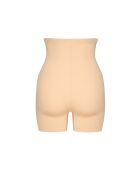 Beigefarbene unsichtbare Shorts mit hoher Taille