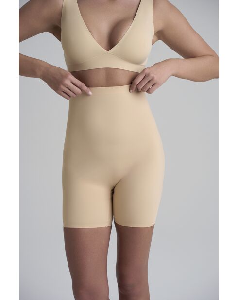 Short invisible taille haute beige