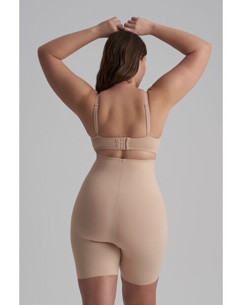Short sculptant taille haute beige