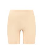 Smooth Essentials beigefarbene Shorts mit mittelhohem Bund