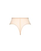 String gainant en tulle taille mi-haute beige