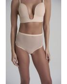 String gainant en tulle taille mi-haute beige