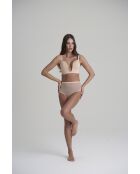 String gainant en tulle taille mi-haute beige