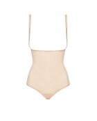 Bodysuit WYOB en tulle gainant beige