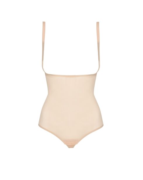 Bodysuit WYOB en tulle gainant beige