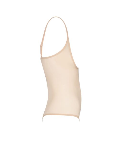 Bodysuit WYOB en tulle gainant beige