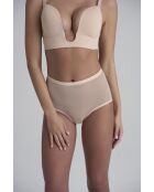 Culotte gainante taille mi-haute en tulle beige