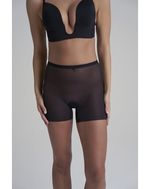 Shorty en tulle gainant noir