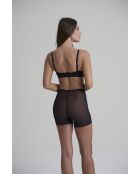 Pantalones cortos negros de tul con revestimiento