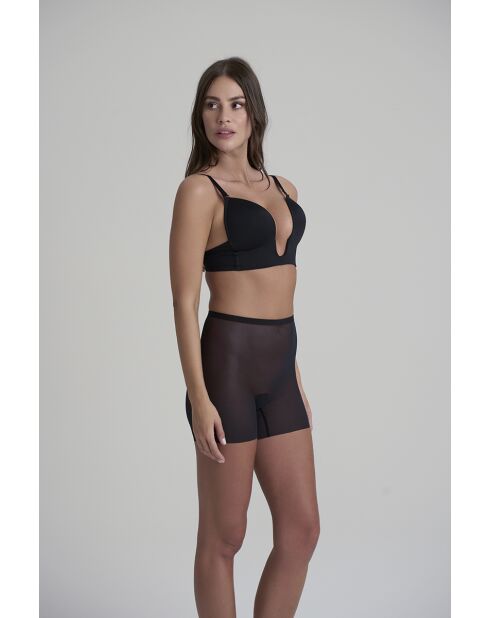 Shorty en tulle gainant noir