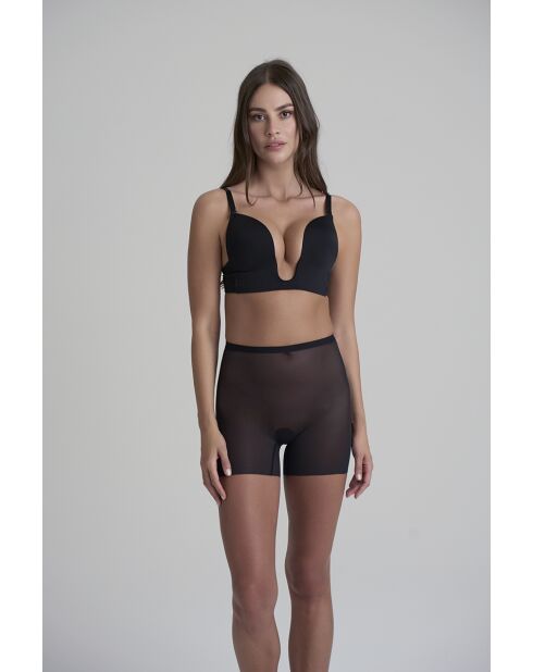 Shorty en tulle gainant noir